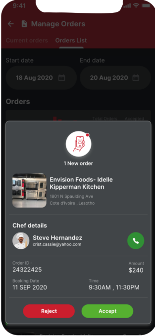 signup host kitchen slider