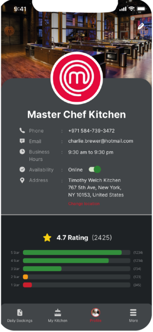 signup host kitchen slider